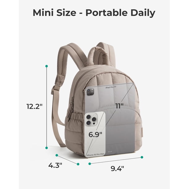 Mini Puffer Backpack, Quilted Lightweight Travel Daypack, Water-Resistant Tigebraver Mini Backpack For Women, Lightweight Puffer Small  main image 4