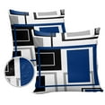 thumbnail image 2 of Outdoor Throw Pillow Cover Royal Blue Gray Geometric Color Blocks Waterproof Cushion Covers 2 Pack Modern Abstract Art Pillow Cases Home Decoration for Patio Garden Couch Sofa, 2 of 7