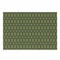thumbnail image 1 of Kente Pattern Cutting Board, Retro Revival Diamond Line Pattern with Vertical Stripes, Decorative Tempered Glass Cutting and Serving Board, Small Size, Sea Green Mustard, by Ambesonne, 1 of 1