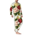 thumbnail image 3 of Kll Vintage Bike Flower Butterfly Sleepwear Mens Flannel Pajamas,Long Cotton Pj Set, 3 of 9