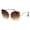 Gold Tortoise Brown, variant on Womens Swan Wing Metal Rim Drop Temple Retro Fashion Sunglasses Silver Smoke