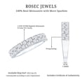 thumbnail image 6 of Rosec Jewels Certified Moissanite Half Eternity Ring - Wedding Anniversary Ring - D-VS1 Quality, 10K White Gold, US 3.00, 6 of 9