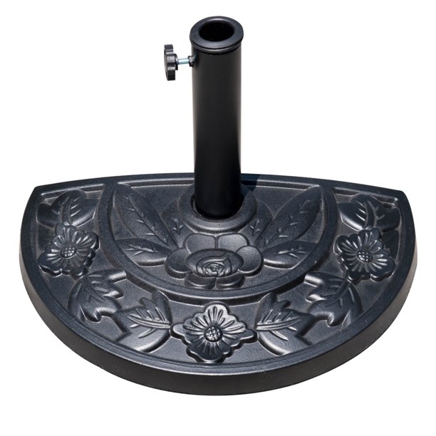 Sundale Outdoor Half Round Resin Umbrella Base For Half Patio Umbrella Walmart Com Walmart Com