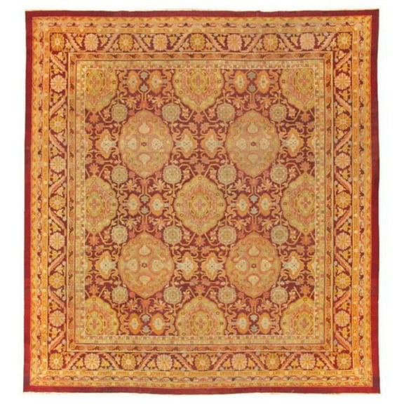 Pasargad Home Agra Collection Hand-Knotted Lamb's Wool Area Rug, 12'x13'