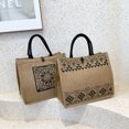 thumbnail image 4 of Bolso de mano de lino de gran capacidad con estampado de estilo nacional de moda popular para mujer, 4 of 5