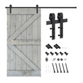 thumbnail image 5 of Essencaliy 42in x84in Solid Wood Barn Door, Made-in-USA Farmhouse Interior Sliding Barn Door With 7.42ft Barndoor Hardware Kit (DIY), 5 of 5