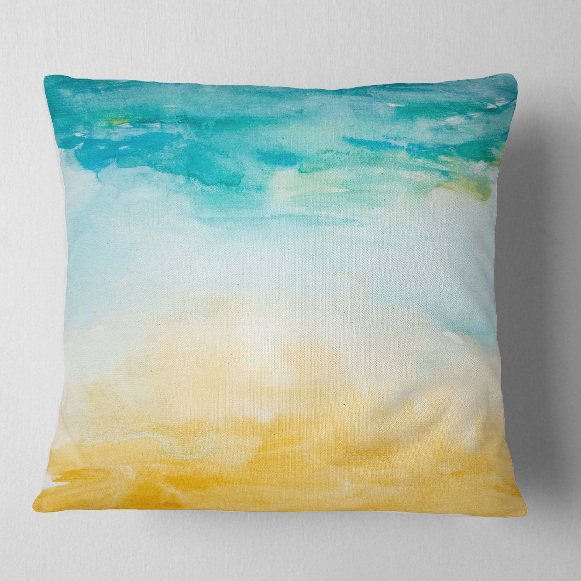 Designart Soil and Sky Strokes - Landscape Printed Throw Pillow - 16x16