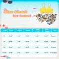 thumbnail image 2 of GYRATEDREAM Girls 3 Piece Swimsuits Print Top and Shorts Bikini Set Bathing Suit with Swimsuits Cover Up for 9 Years, 2 of 8