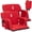 Red, variant on Garvee 20.5" Wide Stadium Seats with Back Support, 6 Adjustable Angle, Pockets, Cup Holders, Black