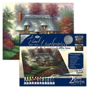 Royal & Langnickel Paint your own Masterpiece™ 17pc 11" x 14" Romantic Cottage Acrylic Painting Project