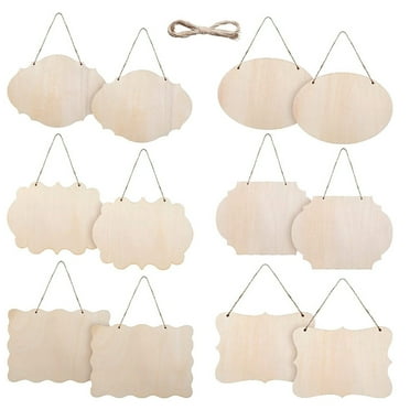 DIY Crafts Door Hanger, Blank Hanging Decorations with Natural Appearance for Rustic Design Projects (12Pieces)
