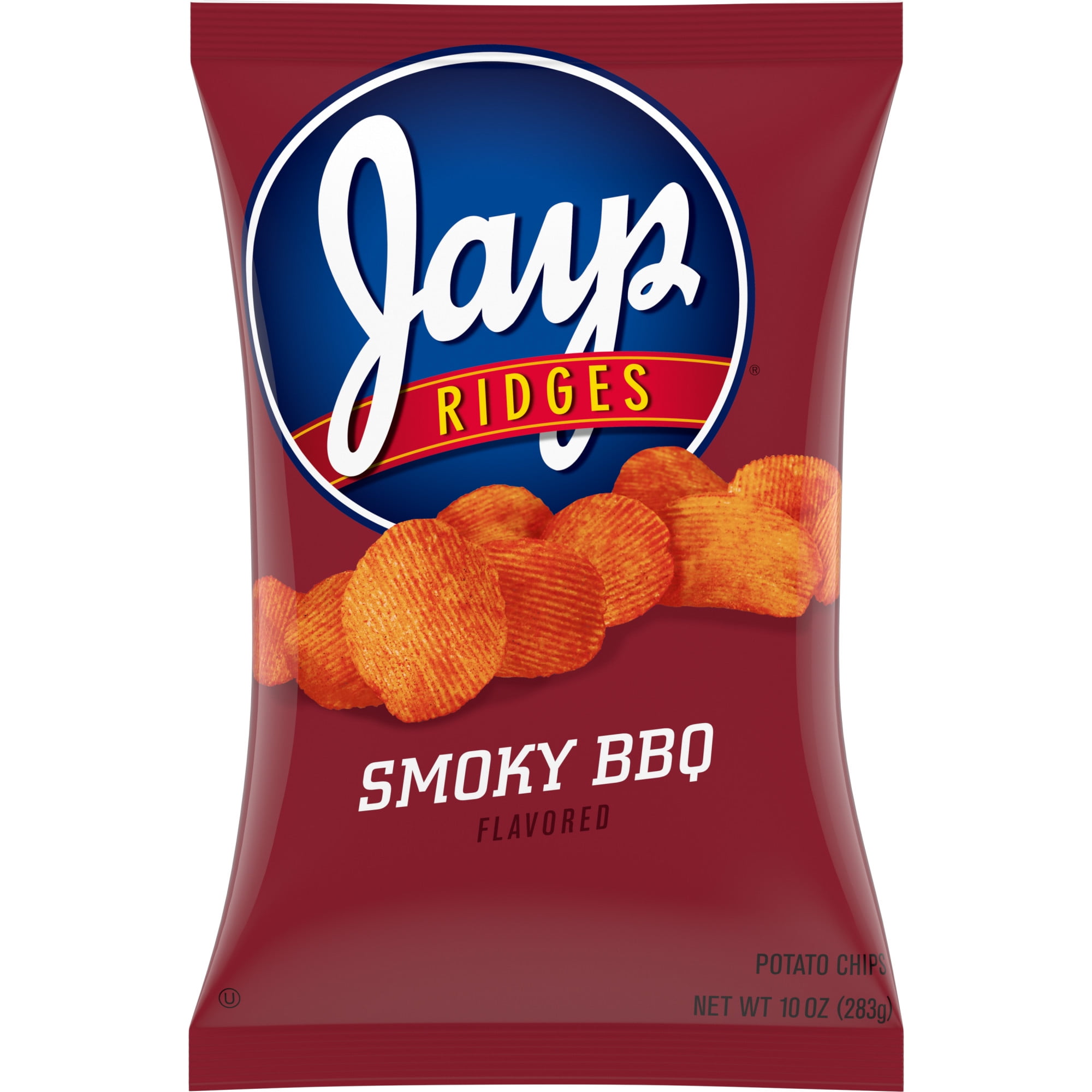 (2 pack) Jays Ridges Potato Chips, Smoky BBQ, 10 oz Bag
