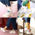 thumbnail image 2 of Bewildely 1 par de calcetines de mujer de algodón de tubo medio lindo Animal bordado moda transpirable reutilizable calcetería informal para mujer Suministros térmicos Tipo 1 Bewildely HA071734-01, 2 of 6