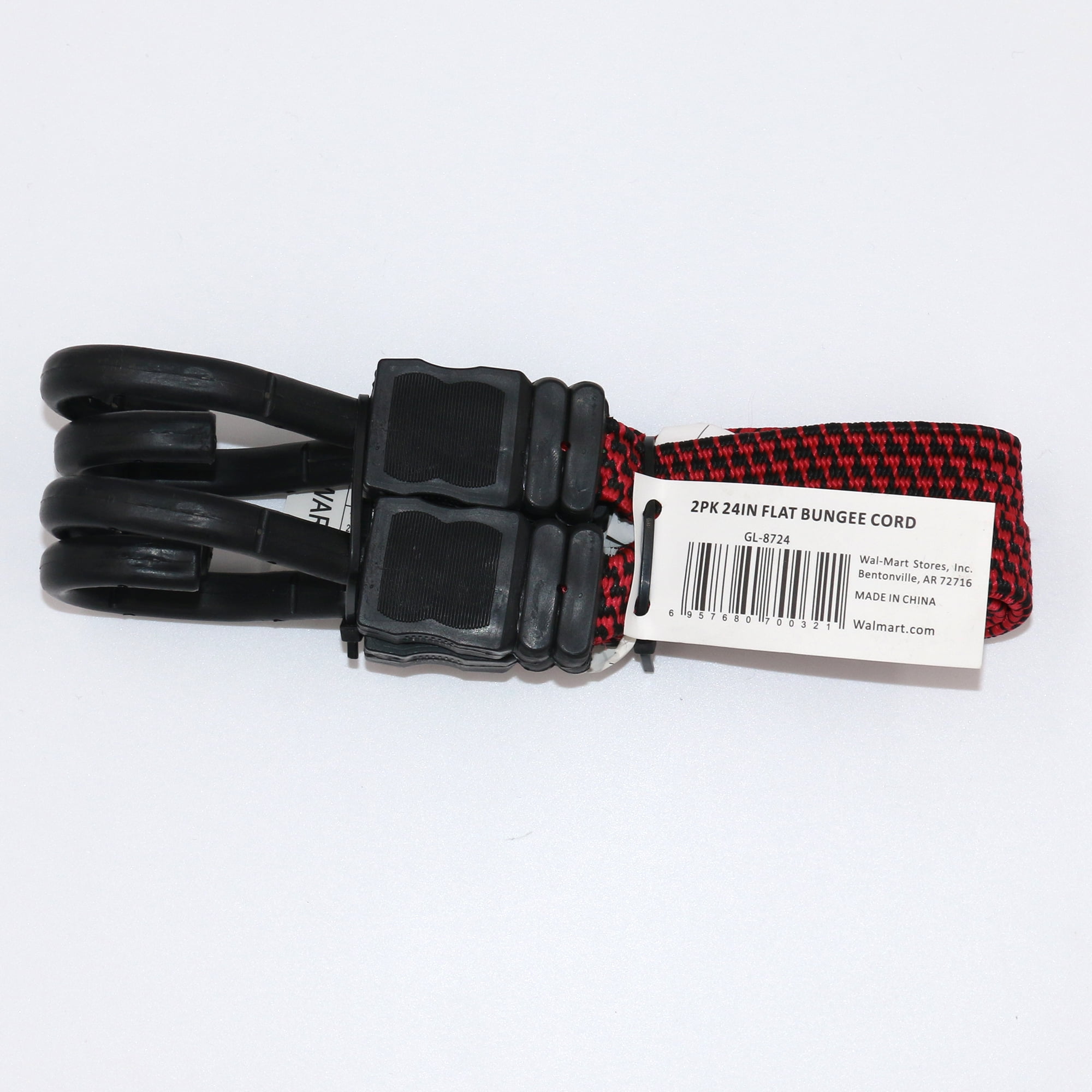 Marcobrothers Flat Bungee Cord,2 Strips 32 inches Black 