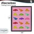 thumbnail image 4 of Stupell Industries Contemporary Dinosaur Candies on Pink Black Floating Frame Canvas Art, 25 x 31, by LISH Creative, 4 of 8