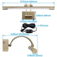 thumbnail image 3 of LEONLITE 3CCT Dimmable LED Picture Light, 2700K/3000K/4000K Selectable, CRI90 Swivel Full Metal Picture Frame Light for Wall Art,, 3 of 8