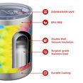 thumbnail image 4 of 12oz Tumblers Colorful Tie Dye Mandala Pattern Vacuum Insulated Stainless Steel Travel Tumbler Cups Mug with Lid and Straw for Beer,Coffee,Beverages with Cleaning Brush for Cold & Hot Drinks, 4 of 5