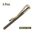 thumbnail image 5 of Uxcell 80mm Metal Slim Spring Wallet Cash Clip Bar Holder Clamp Brass 3 Count, 5 of 6