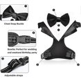 thumbnail image 4 of Dog Tuxedo Bandana, Black Bow Tie Dog Harness, Adjustable Dog Tuxedo compatiblemal Dog Harnesses Engagement Birthday Costumes _ Newway, 4 of 5