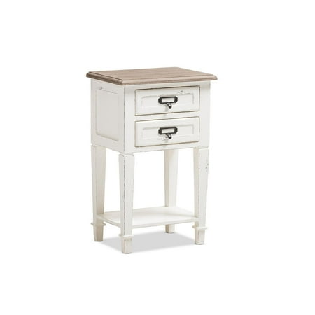 Urban Designs Weathered Oak White Wash Distressed Finish Wood Urban Designs Weathered Oak White Wash Distressed Finish Wood Nightstand
