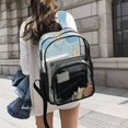 thumbnail image 6 of Iauyy Clear Backpack Heavy Duty PVC Transparent Backpack for College Workplace, Blue Girl, 6 of 8