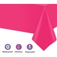 thumbnail image 5 of 12PCS Hot Pink Plastic Tablecloths 54 x 108 Inch, Disposable Table Cloths Rectangle Party Table Covers, 5 of 12