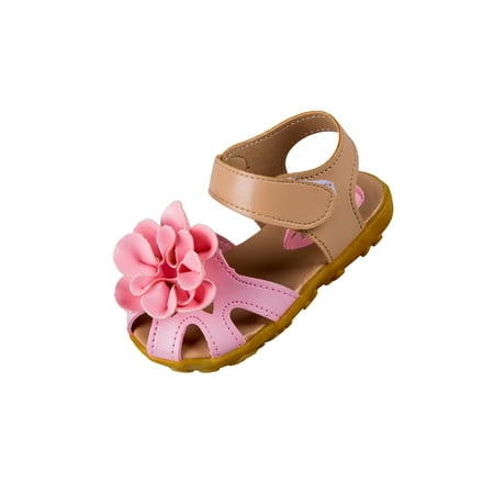 

Pink Style Kids Girls Leather Sandals Children Casual Beach Sandals US7=CN22