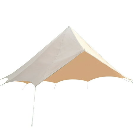 Unistrengh Bell Tent 5M Cotton Canvas Glamping Tent Yurts Waterproof Family Front Canopy Awning For 5M Tents
