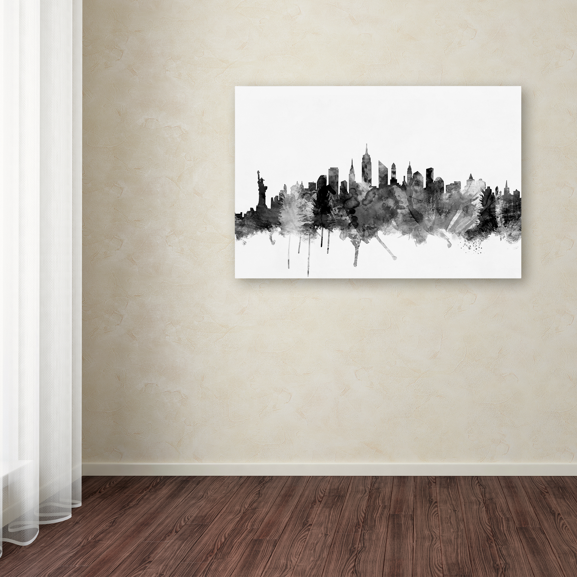 Michael Tompsett 'New York City Skyline B&W' Canvas Art