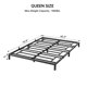 thumbnail image 4 of Base de Cama Metálica– Cama Plataforma sin Resorte, Rieles de Acero, Almacenamiento Debajo de la Cama, Silenciosa, Fácil de Armar, Color Negro, 4 of 8