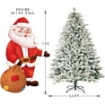 thumbnail image 5 of SUNCROWN 7ft Unlit Artificial Flocked Christmas Tree Xmas Pine Tree with Snow Flocked Hinged, Premium Frosted,Foldable Metal Stand,Easy Assembly Outdoor Indoor Holiday, 5 of 9