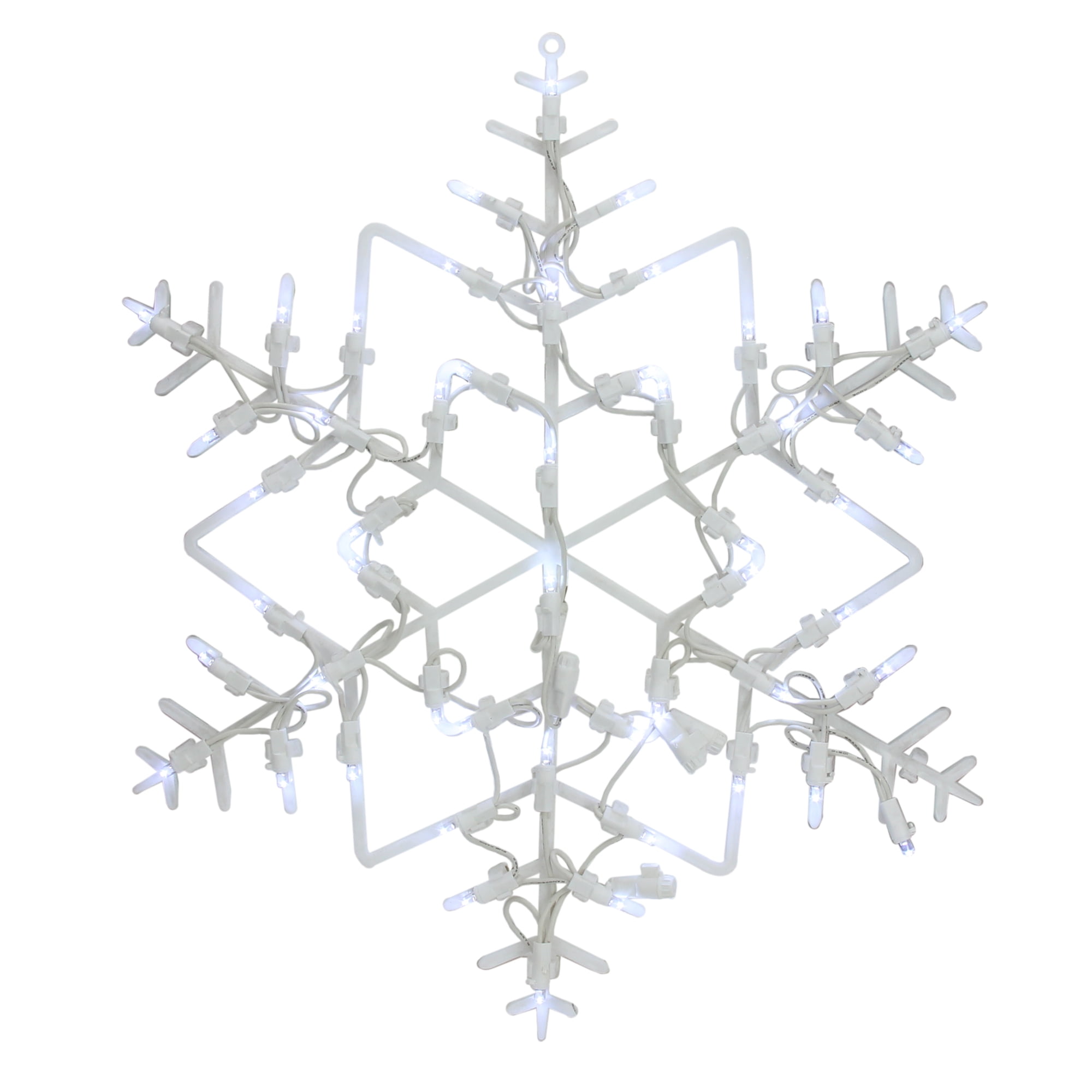 18 Led Lighted Snowflake Christmas Window Silhouette Decoration