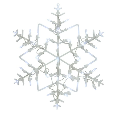 18 Led Lighted Snowflake Christmas Window Silhouette Decoration