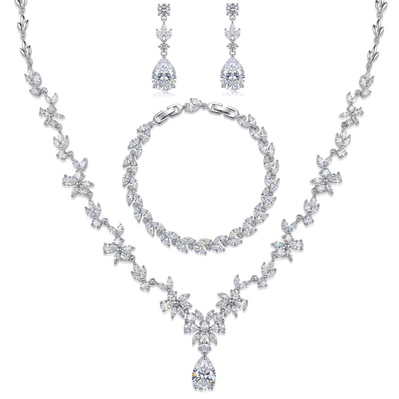 Set de joyas Hadskiss para mujer, collar, pendientes y pulsera