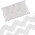thumbnail image 4 of 10 Yard 1.58 Inch Metallic White Rick Rack Trim RIC Rac Ribbon Jumbo Wave Bending Fringe Lace Trimming for Sewing Glitter Rickrack Zig Zag Fabric Edge Trimming for Crafts Christmas Cloth diy, 4 of 9