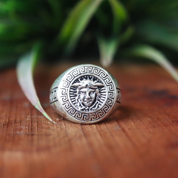 INGUZ Rune Barbed Ring, 925 Silver Ring, Medusa Ring, Unisex Jewelry, Statement Ring, Greek Key Ring, Minimalist Ring, Handmade Jewelry***
