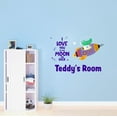 thumbnail image 2 of Custom Name Space Rocket Nature Wall Art MuralWall Decal Decoration I love you to the Moon & back Adventurous Space Cartoon Space Decorating Ideas for Child's Bedroom Size: 20 In(W) x 14 In(H), 2 of 5