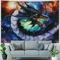 thumbnail image 4 of Shiartex Dragon Tapestry,Fantasy Galaxy Cloud Black White Dragon Yin Yang Tapestry, Colorful Tie Dye Tapestry Wall Hanging Hippie Fantasy Wall Tapestry for Bedroom Dorm Decorations Painting, 4 of 6