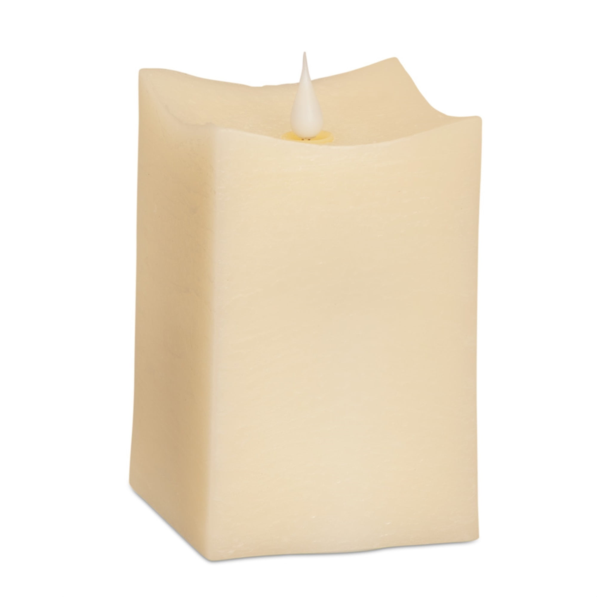 Simplux Squared Candle w/Moving Flame (Set of 2) 3.5"SQ x 5"H