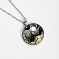 thumbnail image 4 of Rhinoceros Women's Glass Circular Pendant Necklace, 4 of 5