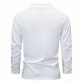 thumbnail image 4 of KyCheLot Men's Cotton Undershirt Long Sleeve Ruched Collar Pullover Pocket Soft Plus Size Tshirts, 4 of 7