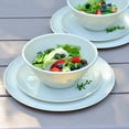 thumbnail image 4 of Youngever 18 Pieces Plastic Kitchen Dinnerware Set, Plates (8 Inch & 10 Inch), Bowls (32OZ), Service for 6 (Cream), 4 of 4
