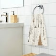 thumbnail image 3 of Yayeee 100% Cotton Hand Towels for Bathroom 16" x 28" Soft Absorbent Kitchen Towel, Beige Christmas Forest, 3 of 7