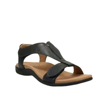 

Eleluny Women Open Toe Flats Sandals Comfort Beach Casual Walking Soft Sole Shoes Women s Shoes US 9.5