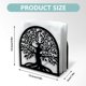 thumbnail image 2 of Servilletero decorativo de metal negro con diseño de árbol de la vida para mesa, 12,4 x 12,4 x 4,8 cm., 2 of 9
