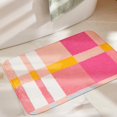 thumbnail image 2 of Pink Bathroom Rugs Non Slip, Cute Checkered Bath Mats for Bathroom Floor, Small Bath Mat Soft Fluffy Washable Preppy Rug for Tub Shower Bedroom 17""x27"", Medium, 2 of 6