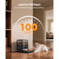 thumbnail image 3 of Cordless WiFi Automatic Cat Feeder with Smart App Control, Rechargeable Battery Operated Pet Food Dispenser for Large Kibble, 3L/12 Cups Capacity, 3 of 7