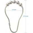 thumbnail image 2 of Shower Curtain Rings, Rust-Resistant Metal Shower Hooks Ring Shower Rings for Curtain Rolling Shower Curtain Hooks for Bathroom Shower Rod Shower Curtain Hangers -Set of 12-Matte Nickel, 2 of 5