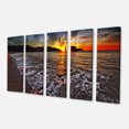 thumbnail image 2 of Coucher de Soleil et Vagues Blanches - Impression sur Toile Photo de Bord de Mer, 2 of 3
