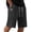 Black #1, variant on Men's Soft French Terry Athletic Shorts Elastic Drawstring Waist Curved Cut Seam Knee Length Lounge Shorts Gray M